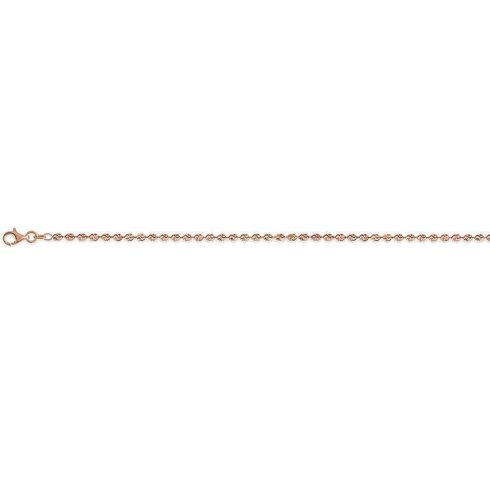 Rose Gold Overlay Sterling Silver Typhoon Chicco Necklace (Size - 20), Silver Wt. 12.42 Gms 7668444 2