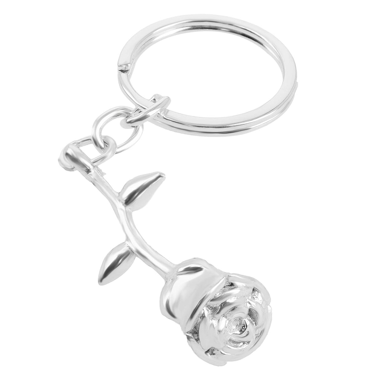 Rose Keychain in Silver Tone 7834584 0