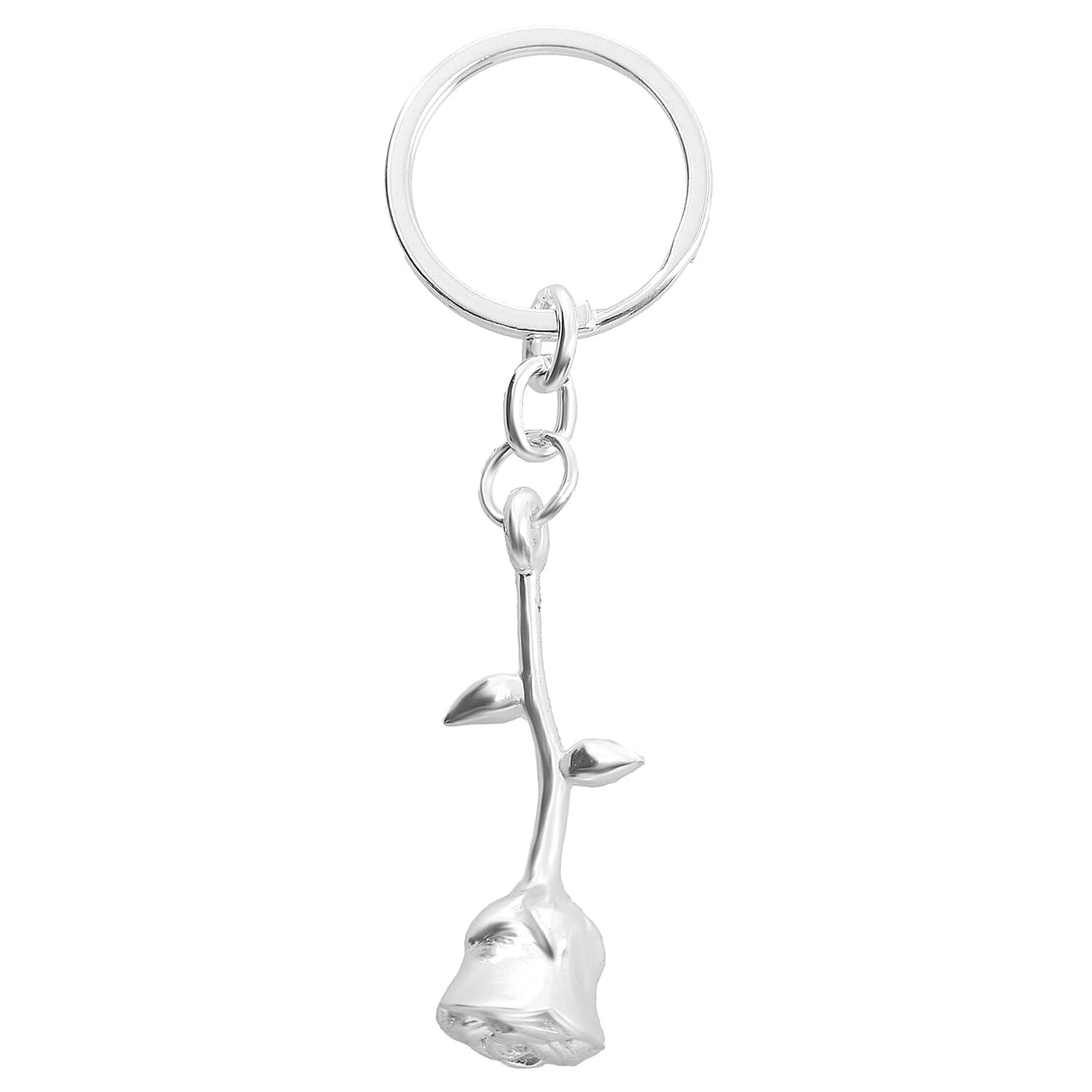 Rose Keychain in Silver Tone 7834584 3