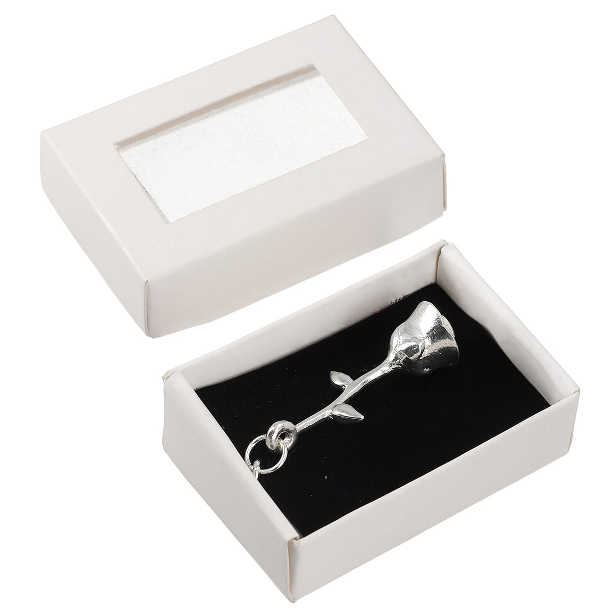 Rose Keychain in Silver Tone 7834584 4