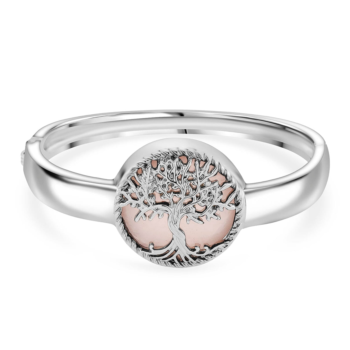 Tree of Life Collection - Rose Quartz Cuff Bangle (Size 7.5) 8275496 0