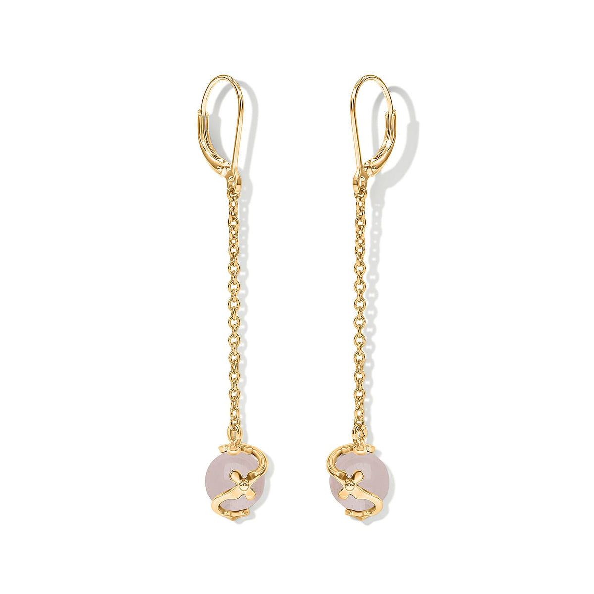 Tucson Close Out -Rose Quartz Drop Earring with Lever Back V32513691 1
