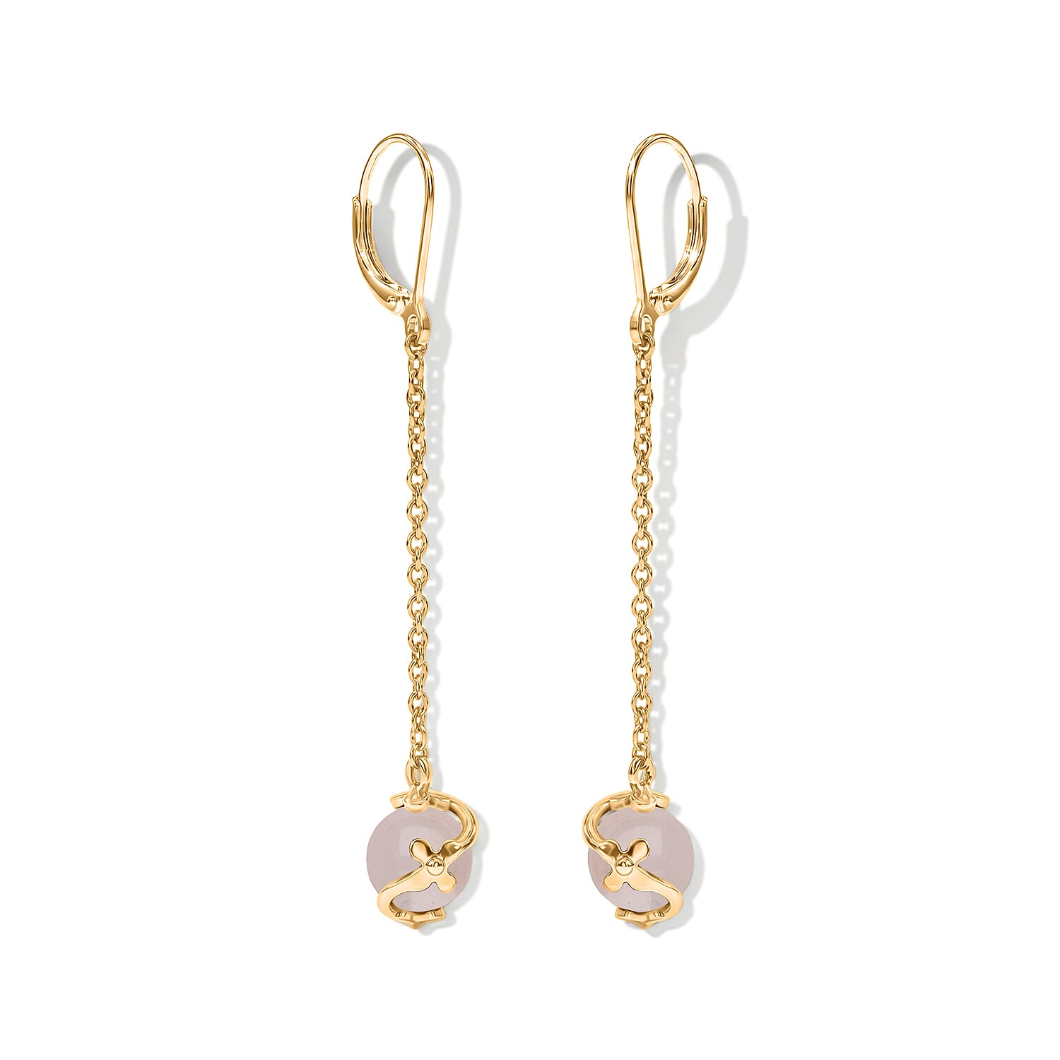 Tucson Close Out -Rose Quartz Earring with Lever Back V32361543 1