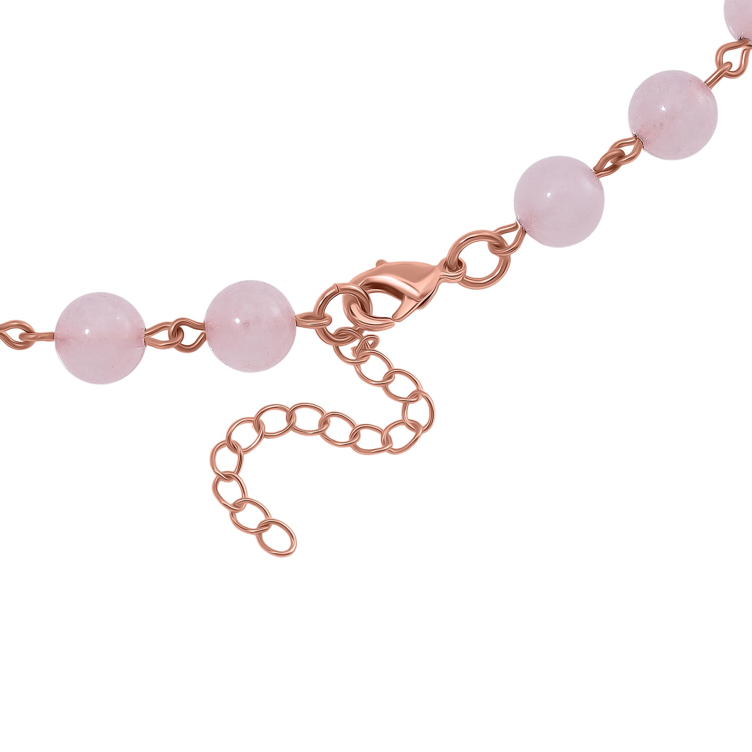 Rose Quartz Necklace (Size 18-2 Ext) in Rose Gold Tone 140.00 Ct. 8129868 5