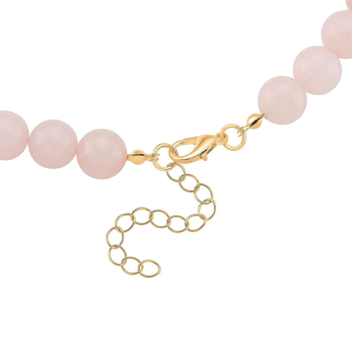Rose Quartz Beads, Pixiu Necklace (Size 18 - 2 Ext) in Yellow Goldtone 330.00 Ct. 8172096 4