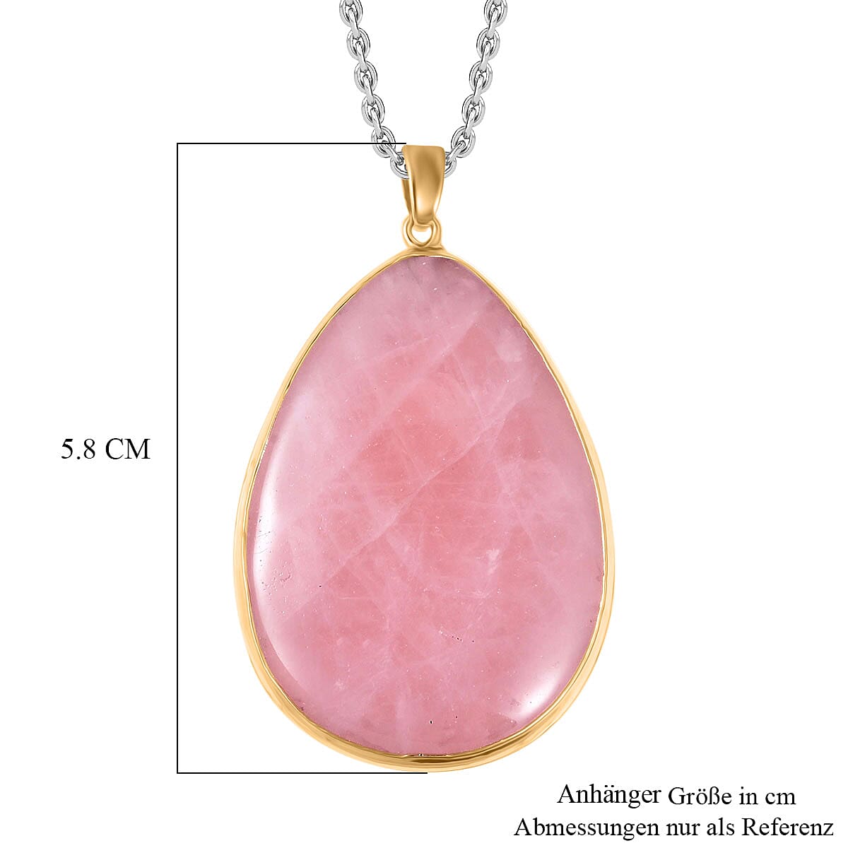 Rose Quartz Necklace (Size - 24) in Yellow 7792252 7