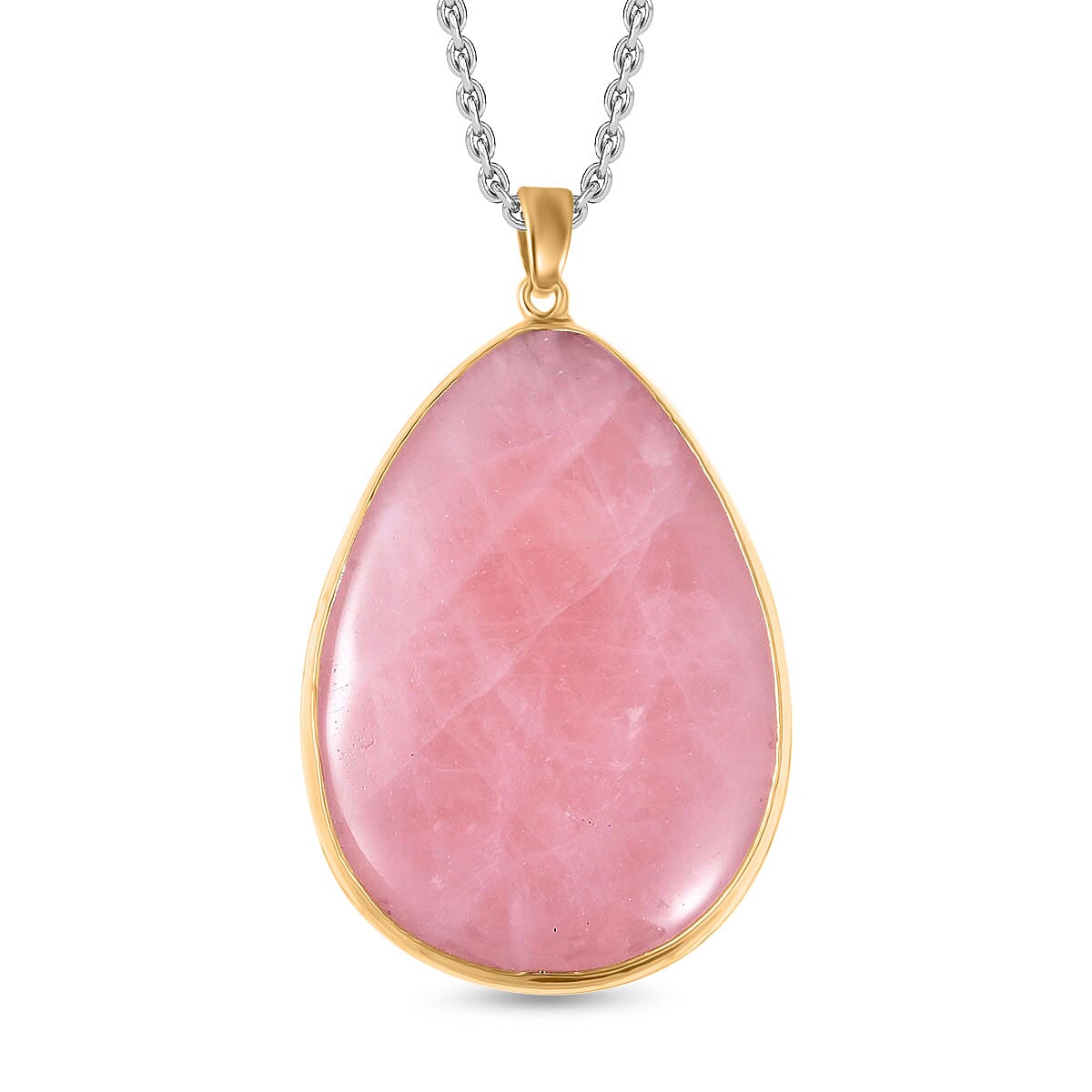 Rose Quartz Necklace (Size - 24) in Yellow 7792252 0