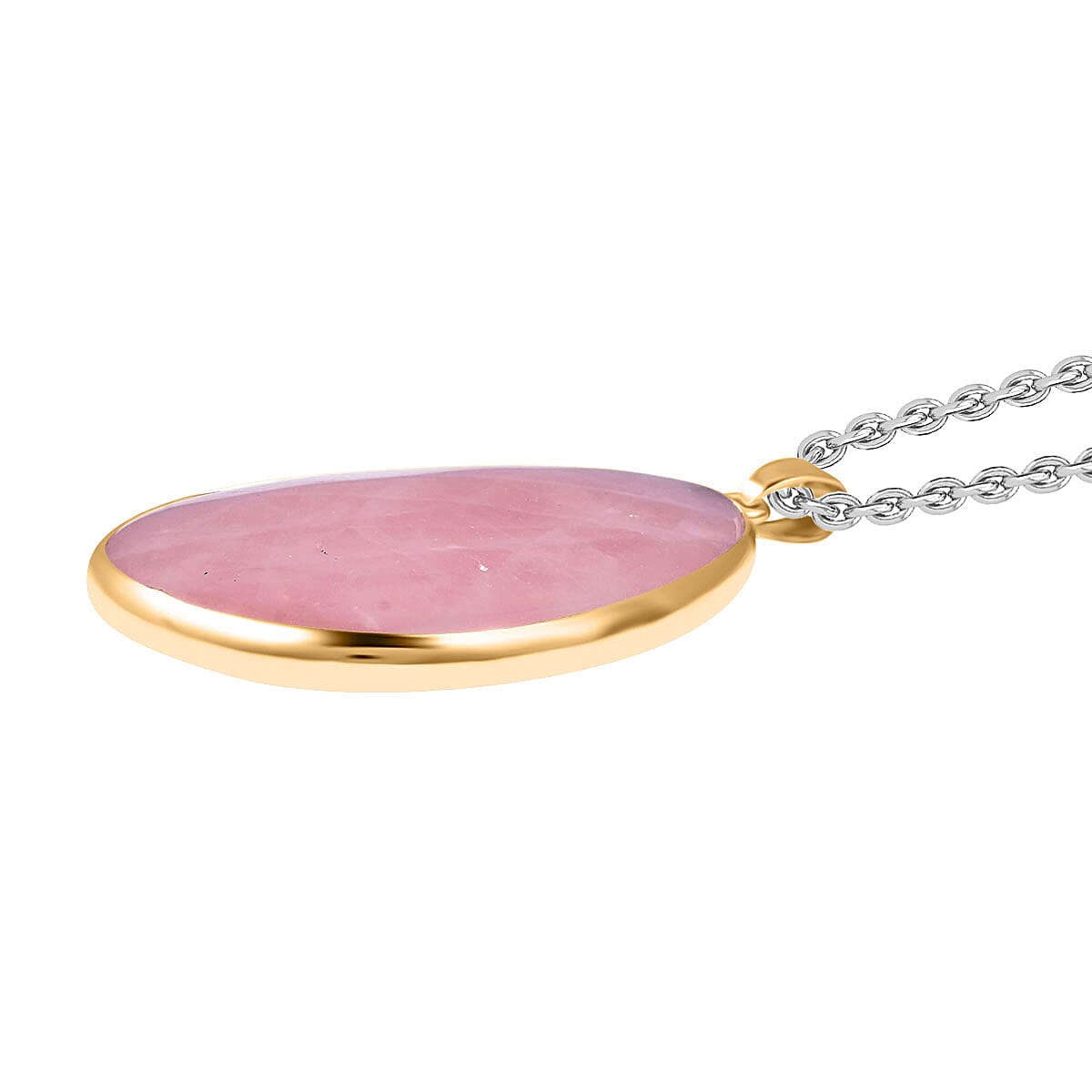 Rose Quartz Necklace (Size - 24) in Yellow 7792252 2