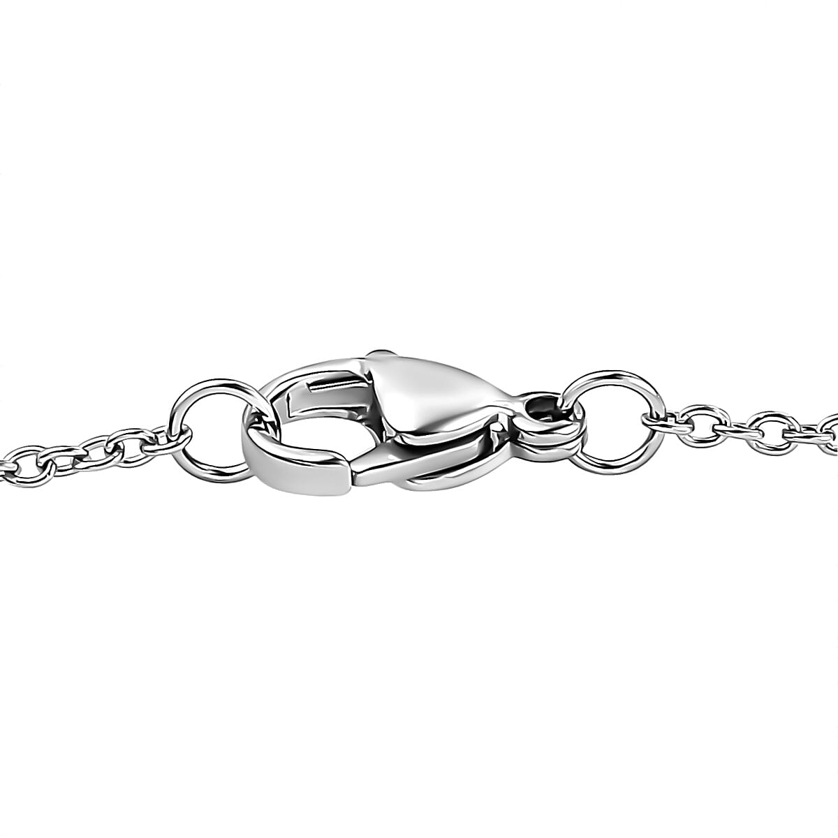Rose Quartz Egg Shaped Necklace (Size - 30) in Stainless Steel 7688636 5