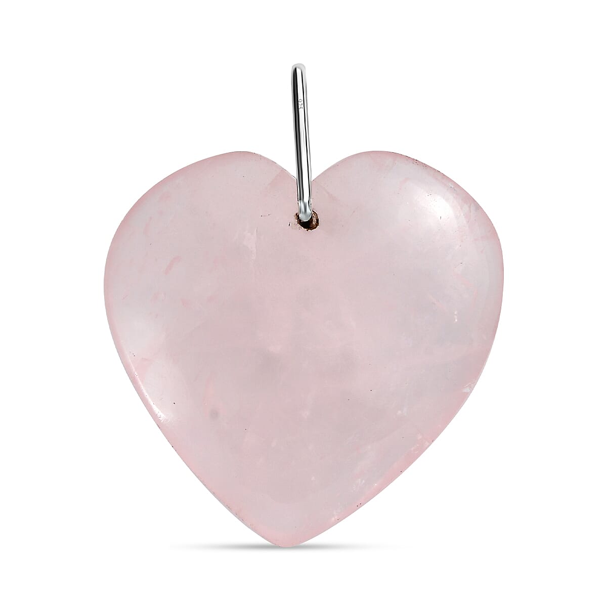 Rose Quartz Pendant in Rhodium Overlay Sterling Silver 45 Ct 7724010 4