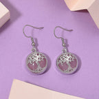 Rose Quartz Tree of Life Earring with Hook