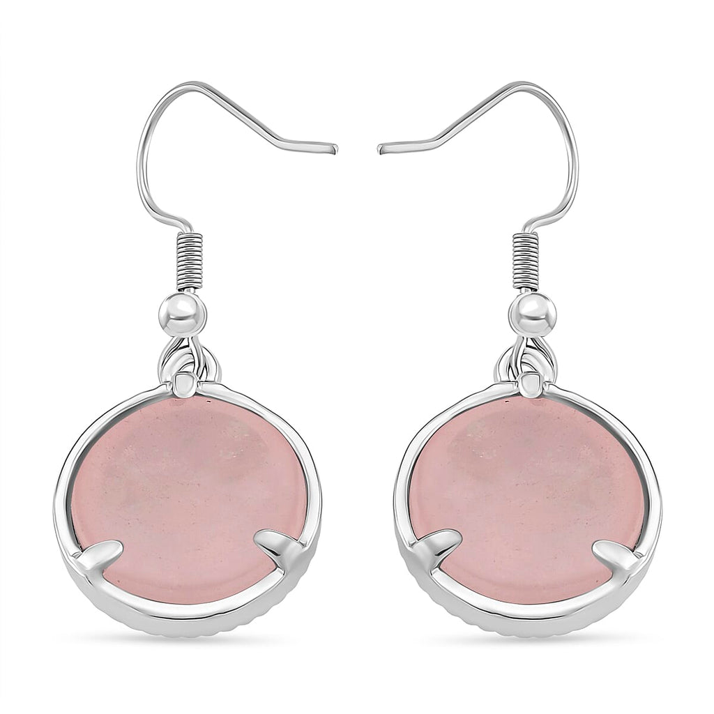 Rose Quartz Tree of Life Earring with Hook