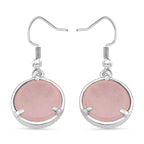 Rose Quartz Tree of Life Earring with Hook