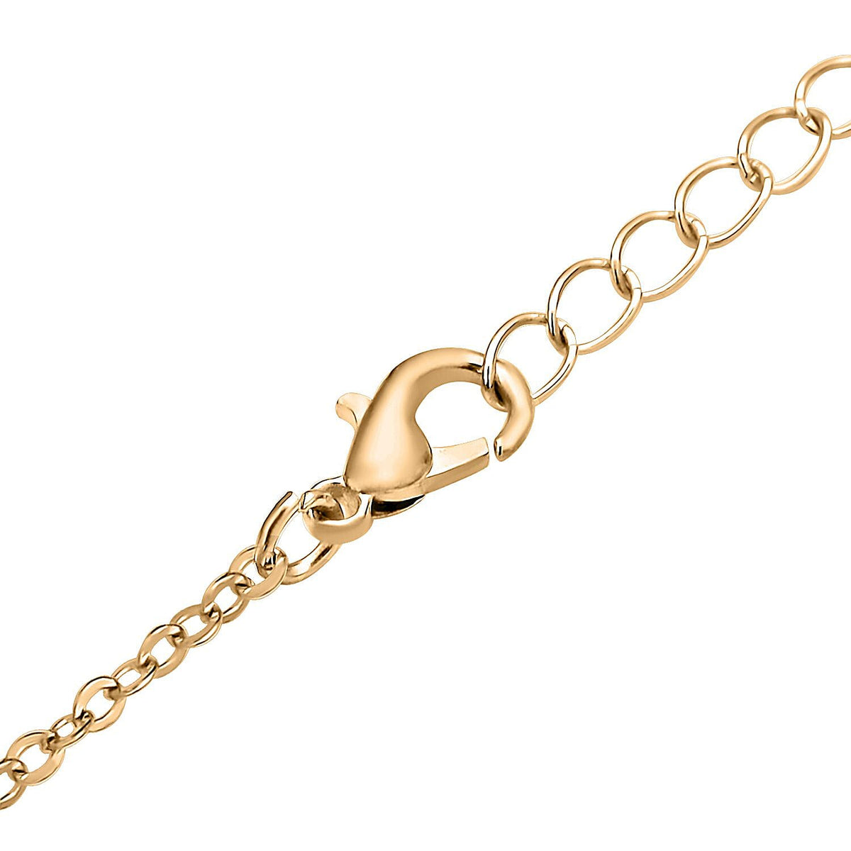 Rose Quartz and White Austrian Crystal Two Way Necklace (Size - 20 With 4 Inch Extender) in Yellow Gold Tone 7188696 8