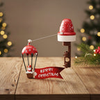 Rotating Christmas Tree Topper with Music & Lighting - Santa in a Hot Air Balloon, USB Type-C Powered