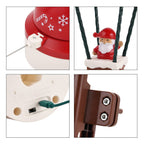 Rotating Christmas Tree Topper with Music & Lighting - Santa in a Hot Air Balloon, USB Type-C Powered