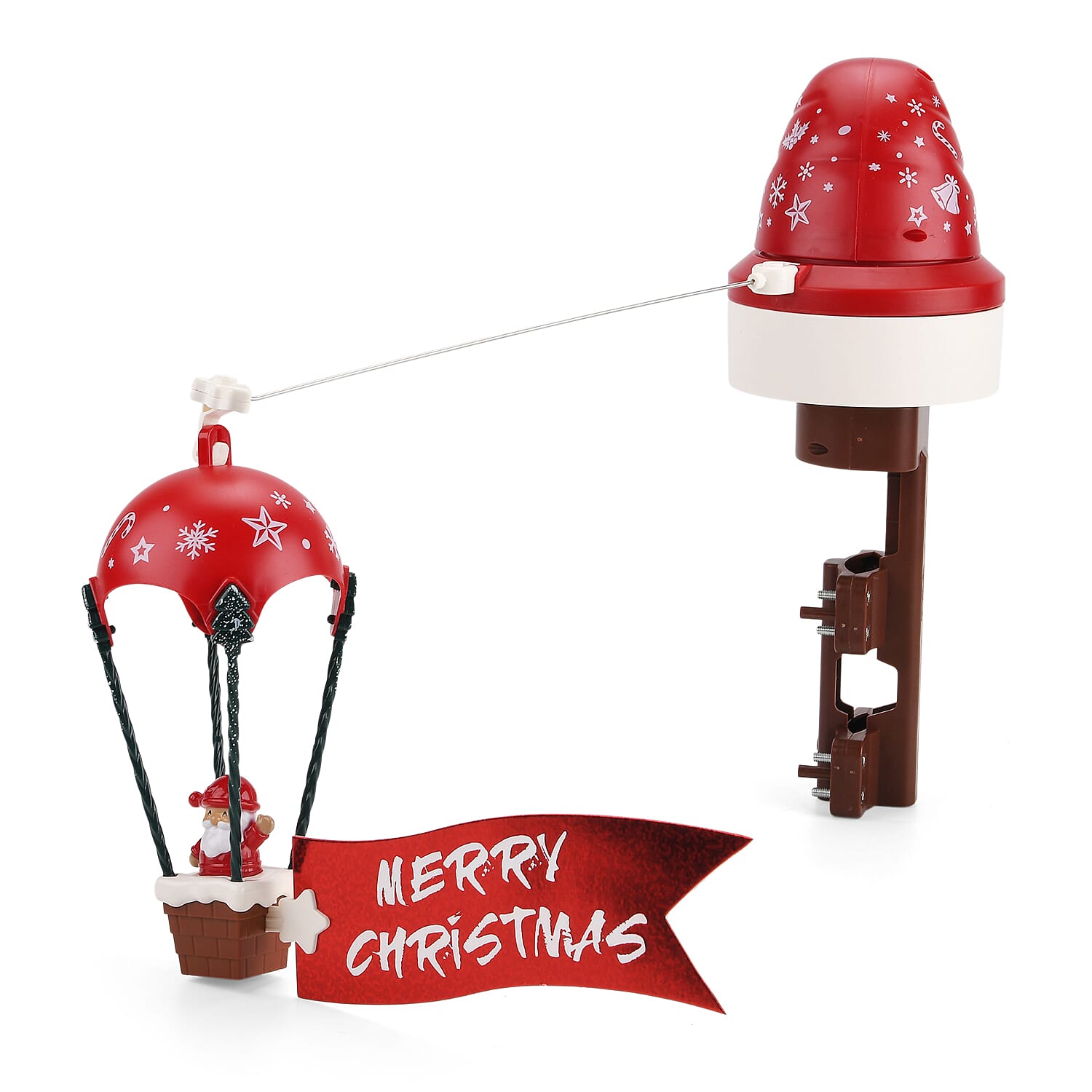 Rotating Christmas Tree Topper with Music &amp; Lighting - Santa in a Hot Air Balloon, USB Type-C Powered 8203511 4