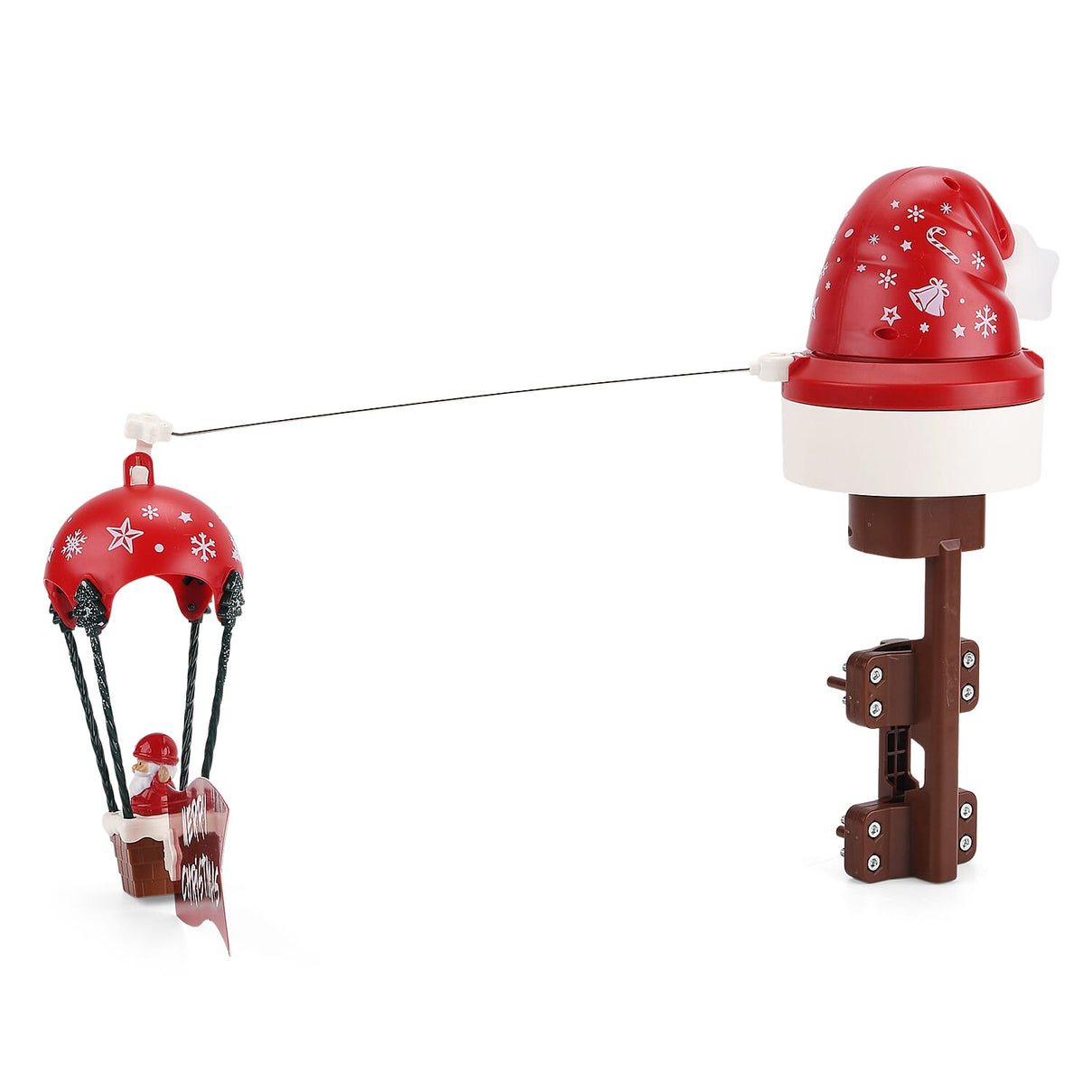 Rotating Christmas Tree Topper with Music &amp; Lighting - Santa in a Hot Air Balloon, USB Type-C Powered 8203511 5