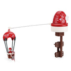 Rotating Christmas Tree Topper with Music & Lighting - Santa in a Hot Air Balloon, USB Type-C Powered