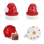 Rotating Christmas Tree Topper with Music & Lighting - Santa in a Hot Air Balloon, USB Type-C Powered