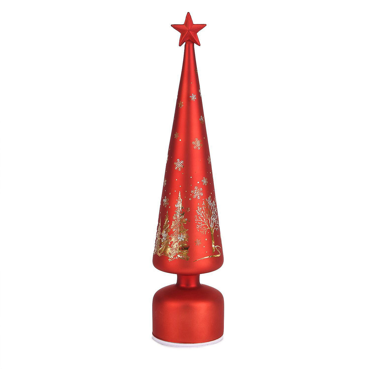 Rotating LED Christmas Tree Light - 3 x AA Battery-Operated (not included) - Red V32529618 0