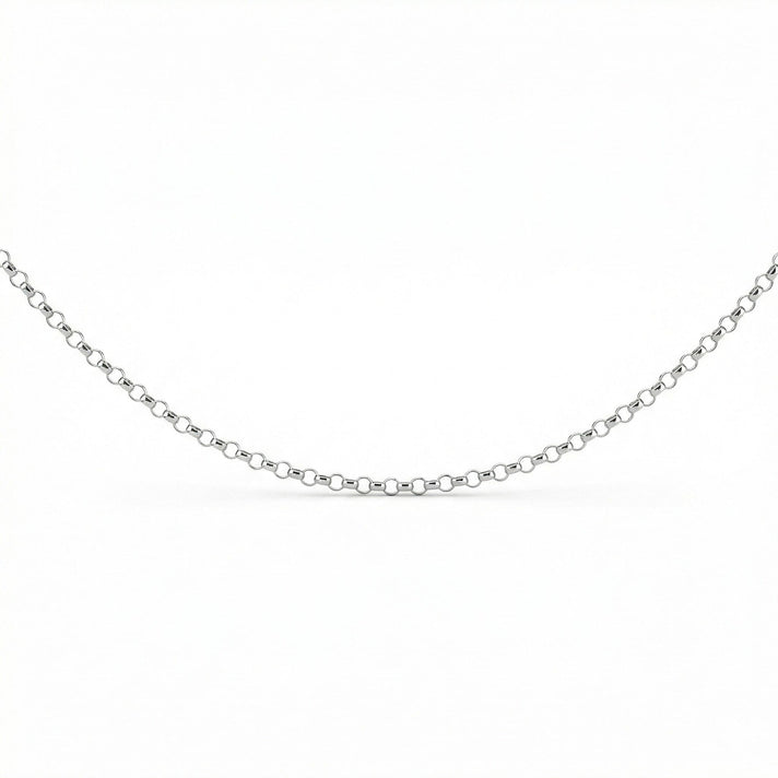 Round Belcher Chain 18 Inch in 9K White Gold 7591581 1