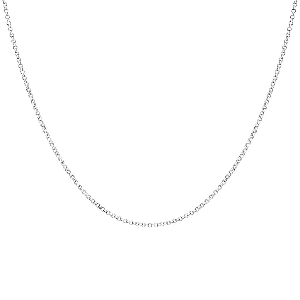 9K White Gold  Chain (Size - 20),  Gold Wt. 3.1 Gms