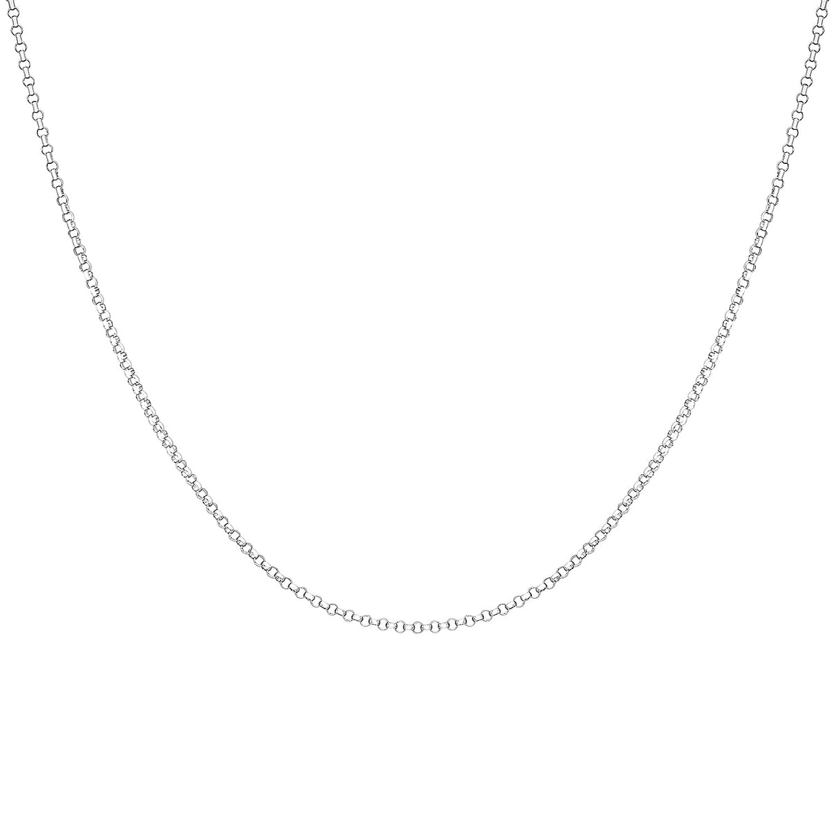 Round Belcher Chain 20 Inch in 9K White Gold 7590962 0