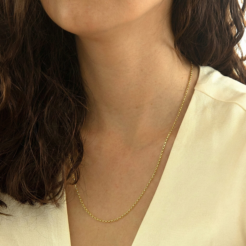 9K Yellow Gold  Chain (Size - 20),  Gold Wt. 1.1 Gms