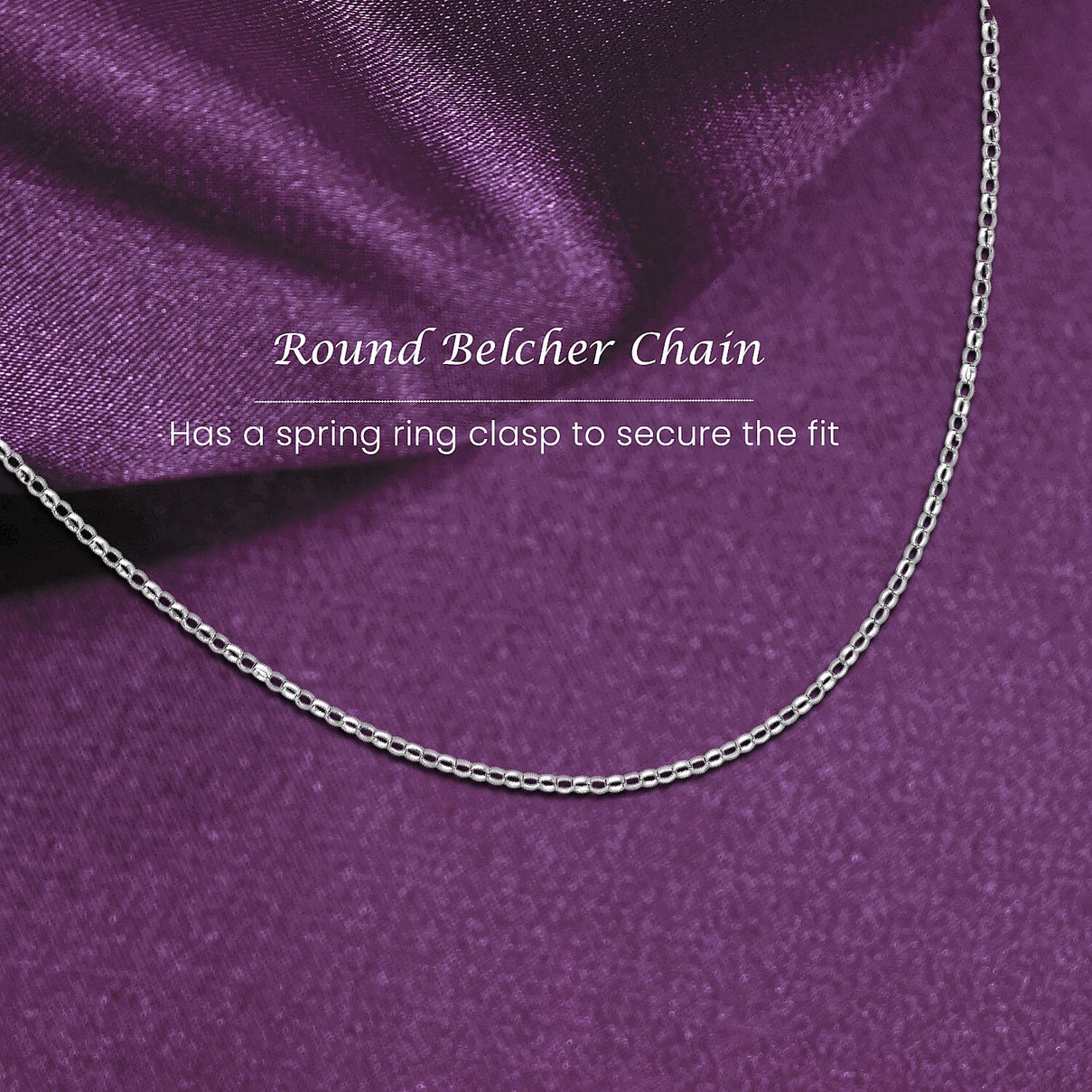 Round Belcher Chain 22 Inch in 10K White Gold 7576147 2