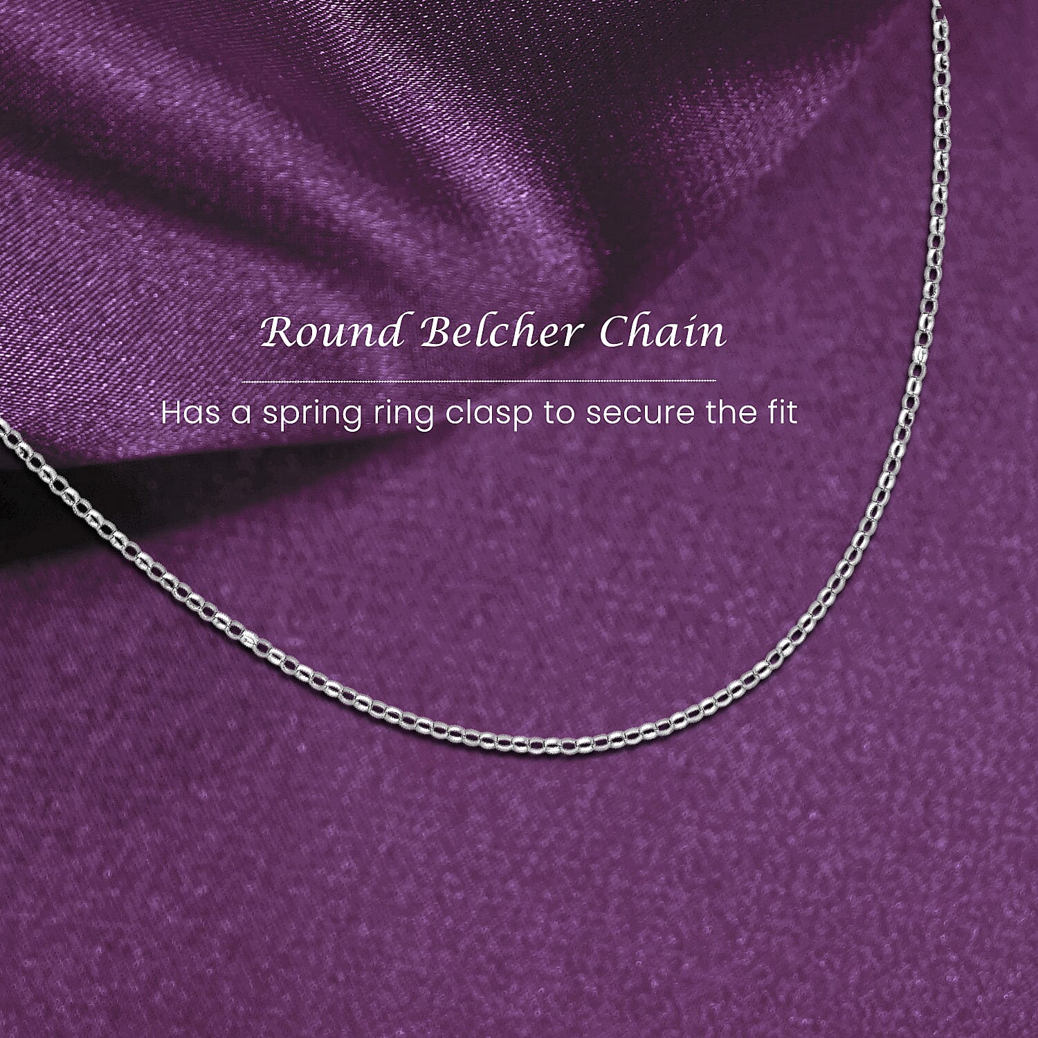 Round Belcher Chain 22 Inch in 10K White Gold 7576147 2