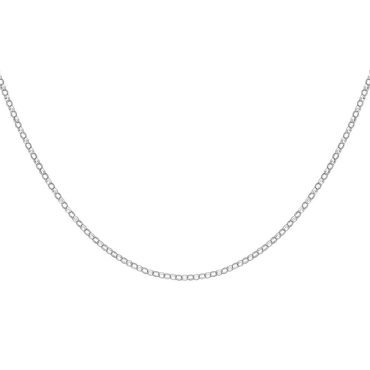 Round Belcher Chain 22 Inch in 10K White Gold 7576147 3