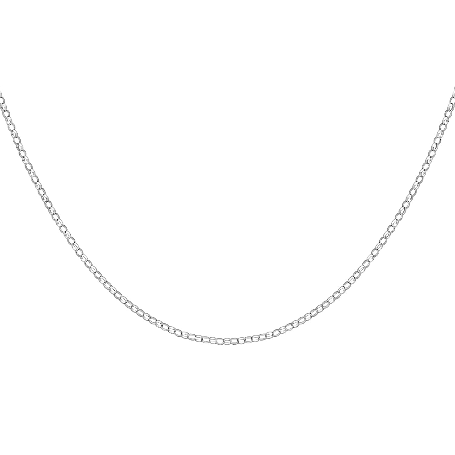 Round Belcher Chain 22 Inch in 10K White Gold 7576147 3
