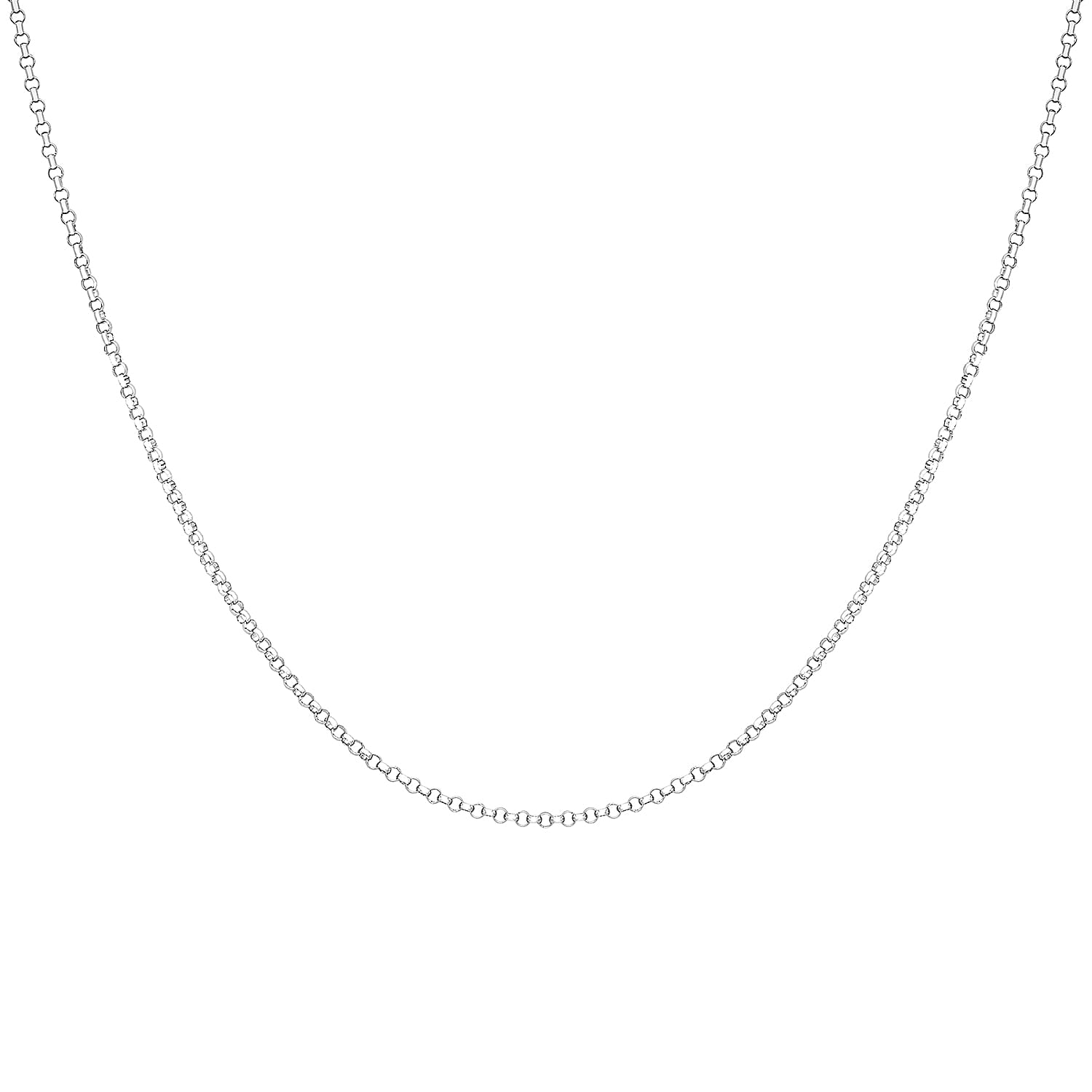 Round Belcher Chain 22 Inch in 9K White Gold 7590920 0