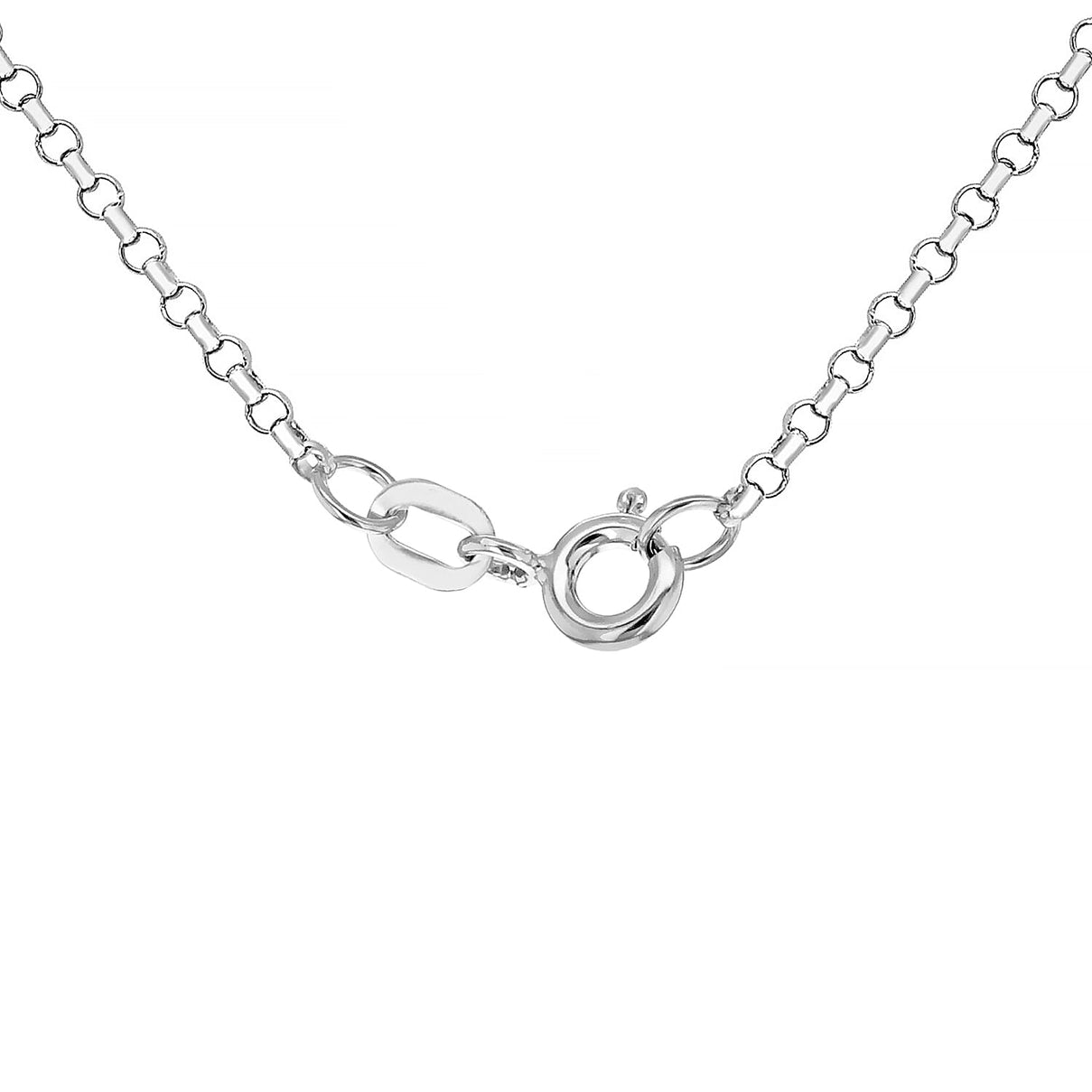 Round Belcher Chain 22 Inch in 9K White Gold 7590920 4