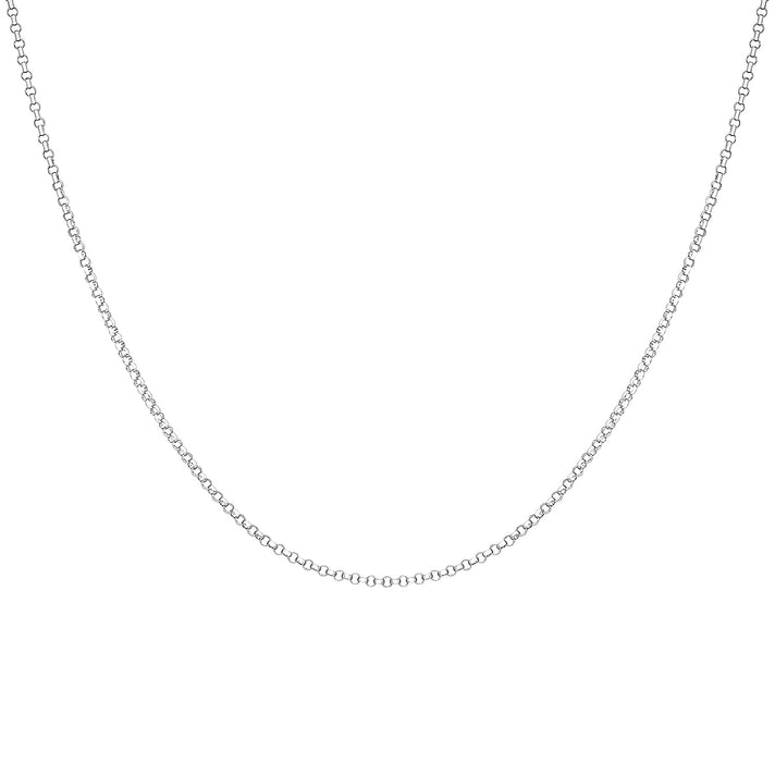 Round Belcher Chain 24 Inch in 9K White Gold 7590881 1