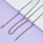 9K White Gold  Chain (Size - 24),  Gold Wt. 5.7 Gms