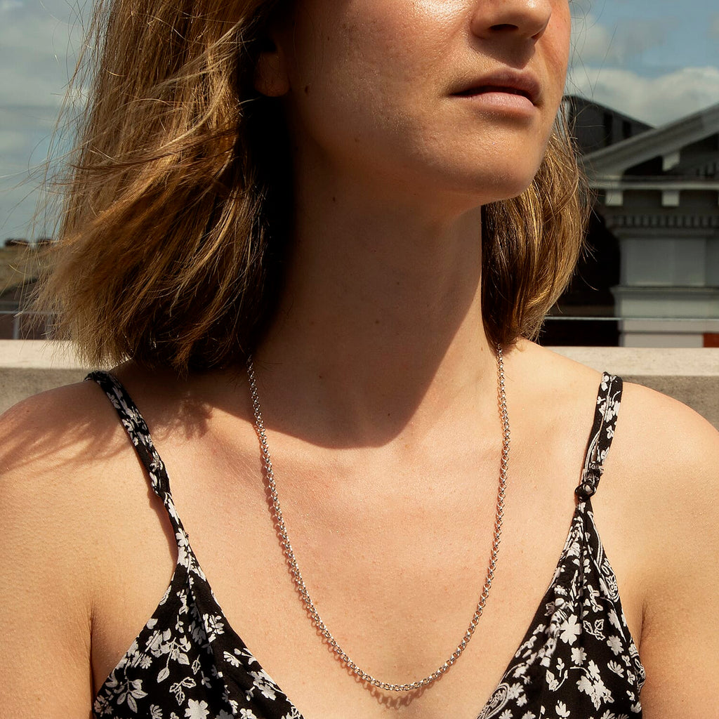 9K White Gold  Chain (Size - 24),  Gold Wt. 5.7 Gms