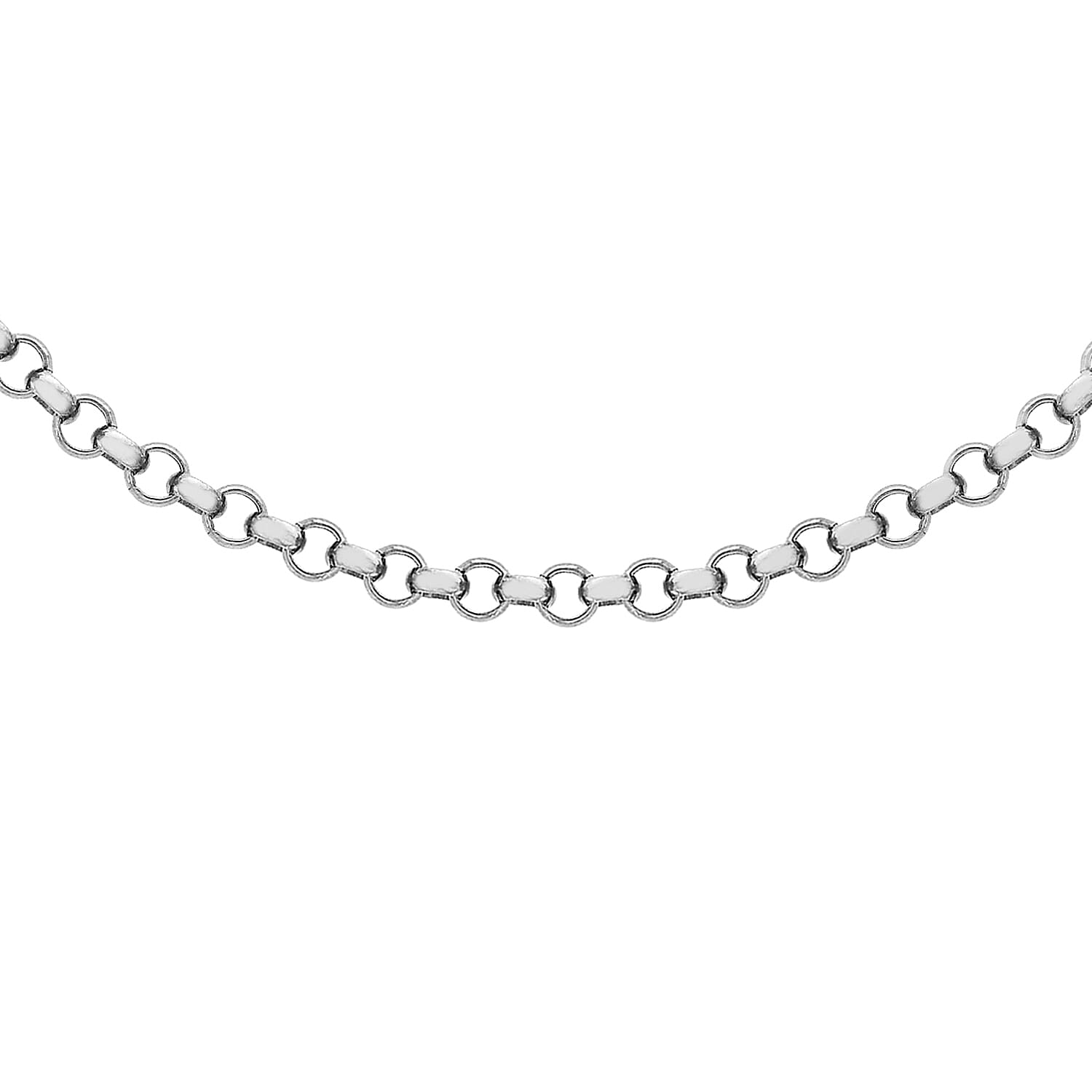 Round Belcher Chain 24 Inch in 9K White Gold 5.7g 7591649 6