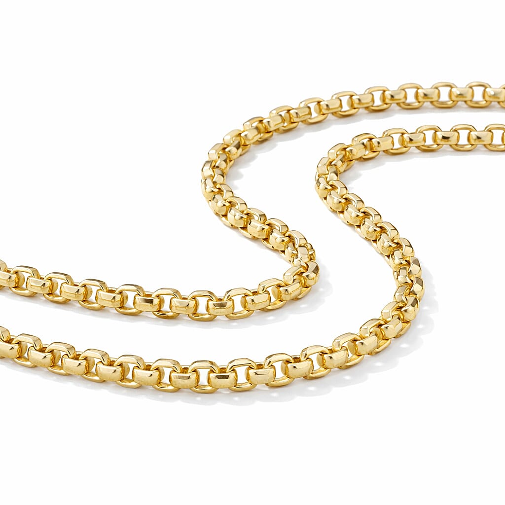 Round Belcher Chain 24 Inch in 9K Yellow Gold 7578939 4