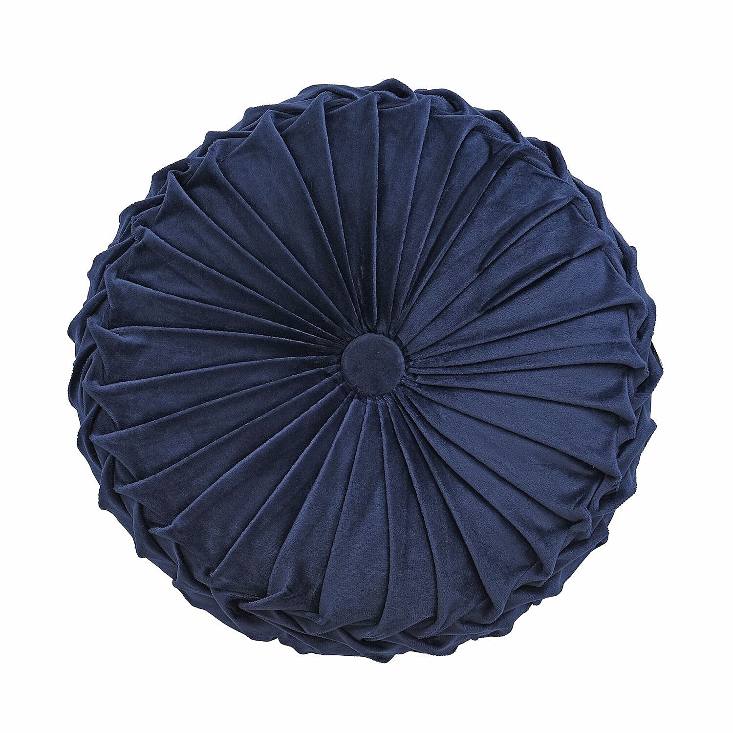 Luxury Range Round Velvet Cushion (Size 35x35x10 Cm) - Navy 8882038 0