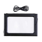 Hands Free 2.5X Magnifying Glass with 6 LEDs Battery or USB operated (2xAAA batteries, Not Incl.) - Black