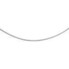 14K White Gold Round Snake Chain With Spring Ring Clasp (Size - 16)