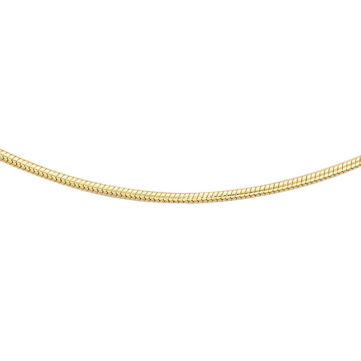 Round Snake Chain 16 Inch in 14K Yellow Gold 7576339 1