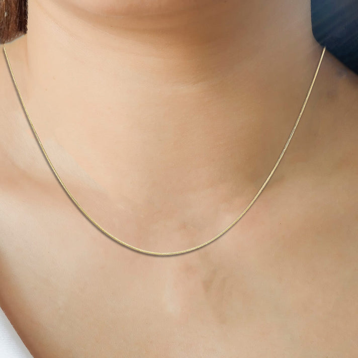 Round Snake Chain 16 Inch in 14K Yellow Gold 7576339 2