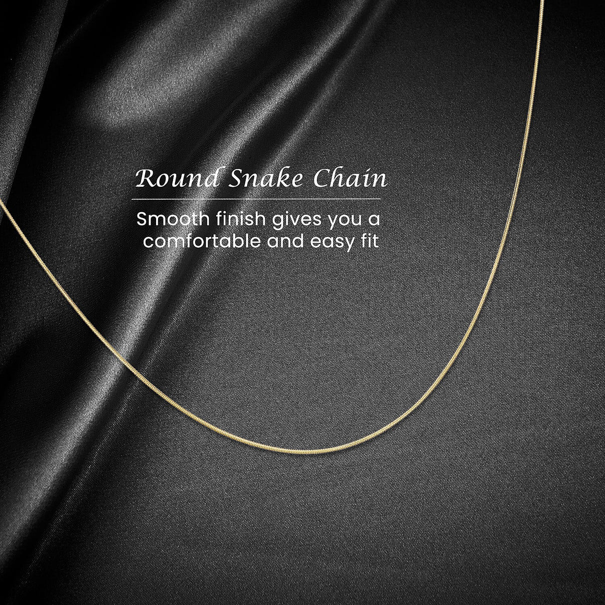 Round Snake Chain 16 Inch in 14K Yellow Gold 7576339 2