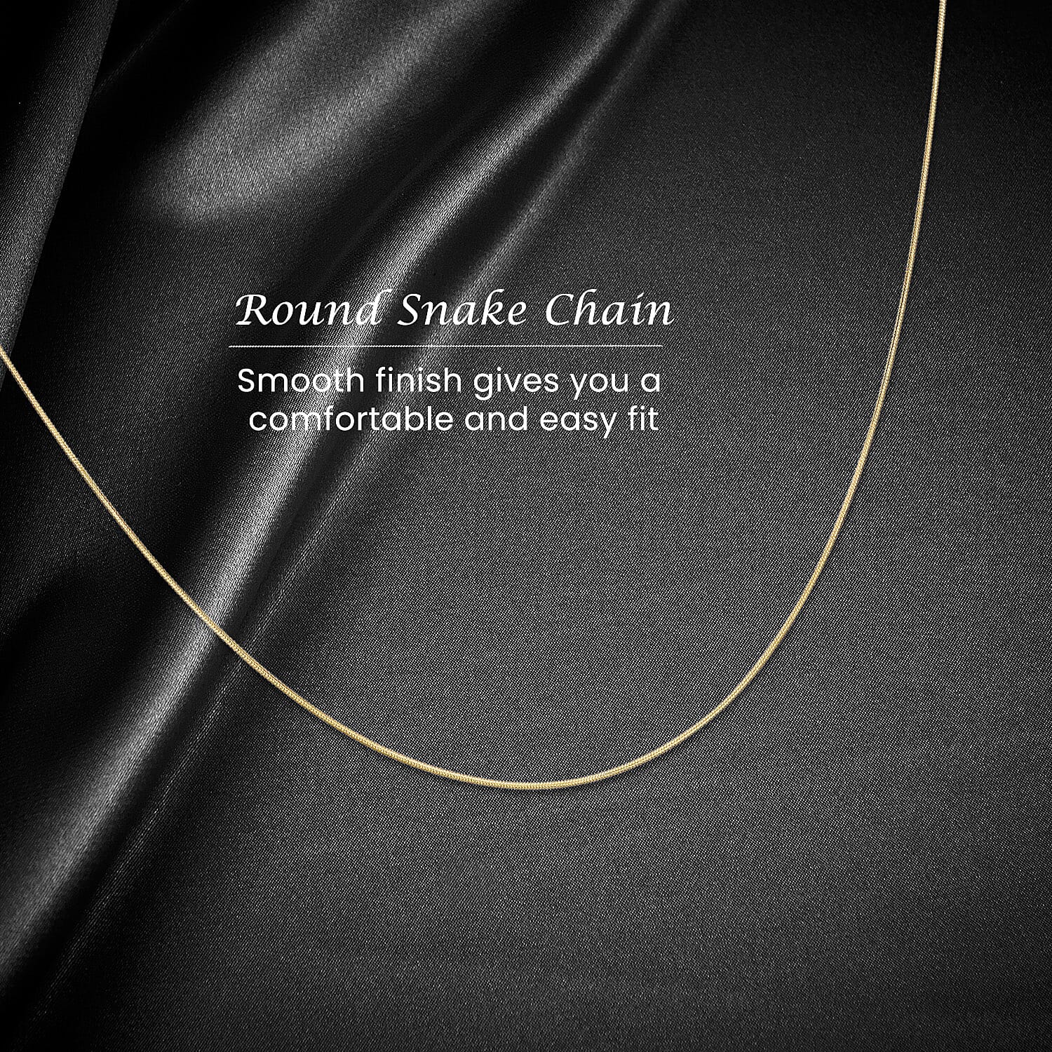 Round Snake Chain 16 Inch in 14K Yellow Gold 7576339 2