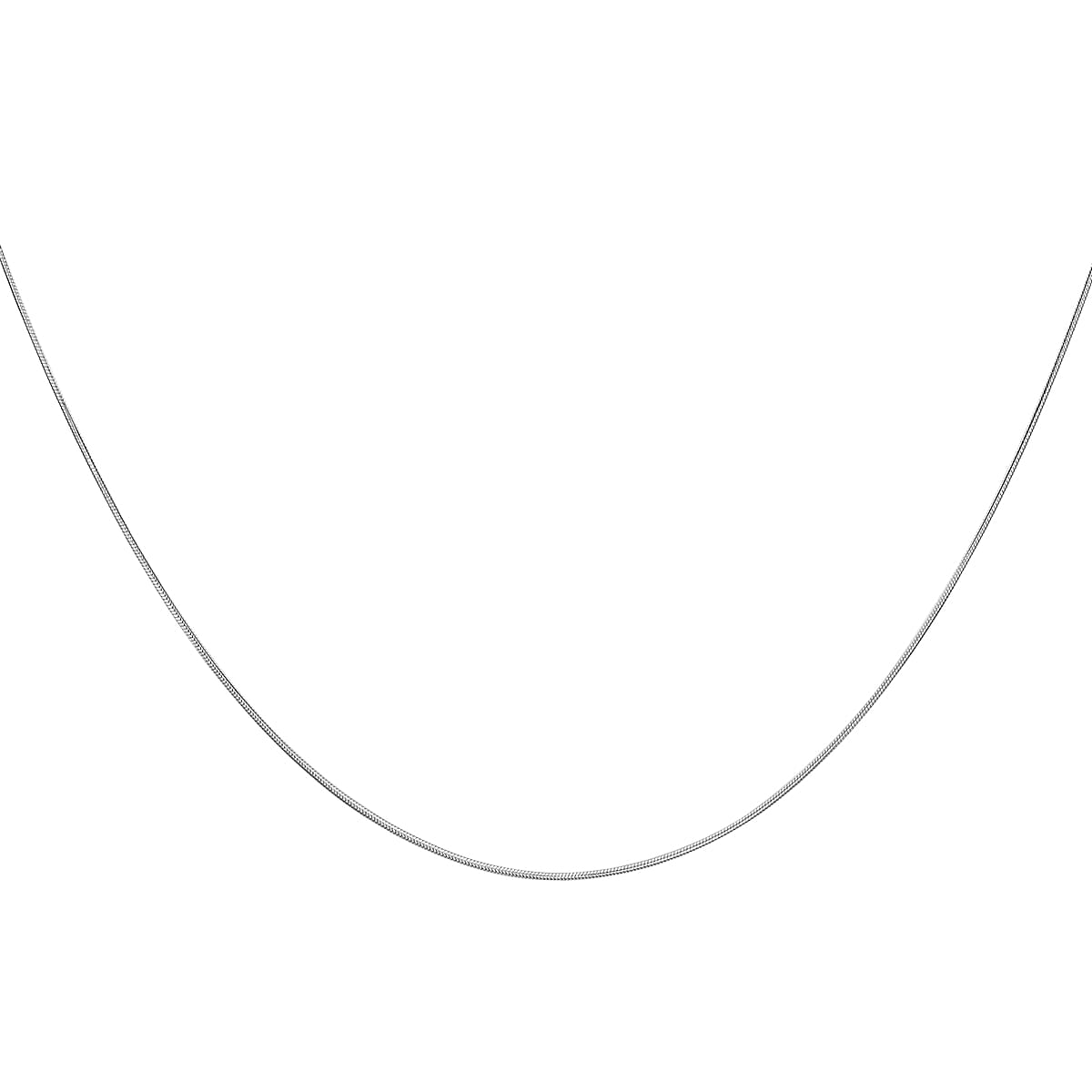 Round Snake Chain 16 Inch in 9K White Gold 7586111 2