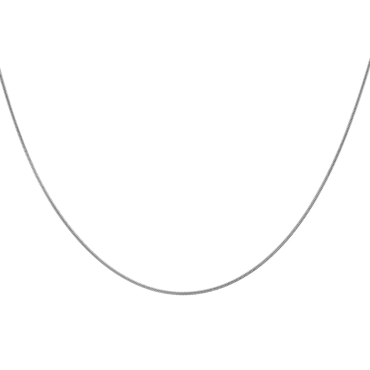 Round Snake Chain 16 Inch in 9K White Gold 7586185 0