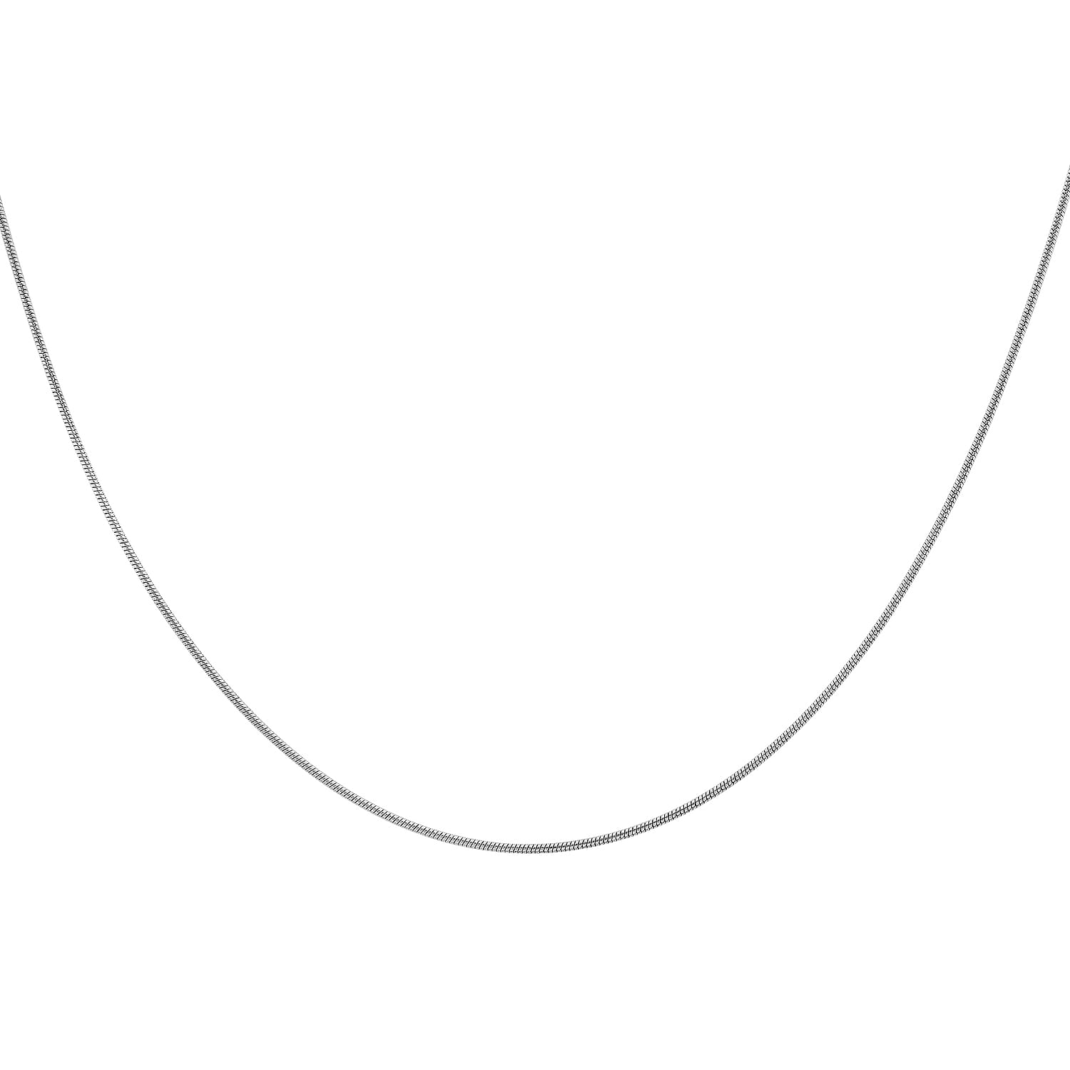 Round Snake Chain 16 Inch in 9K White Gold 7586185 0